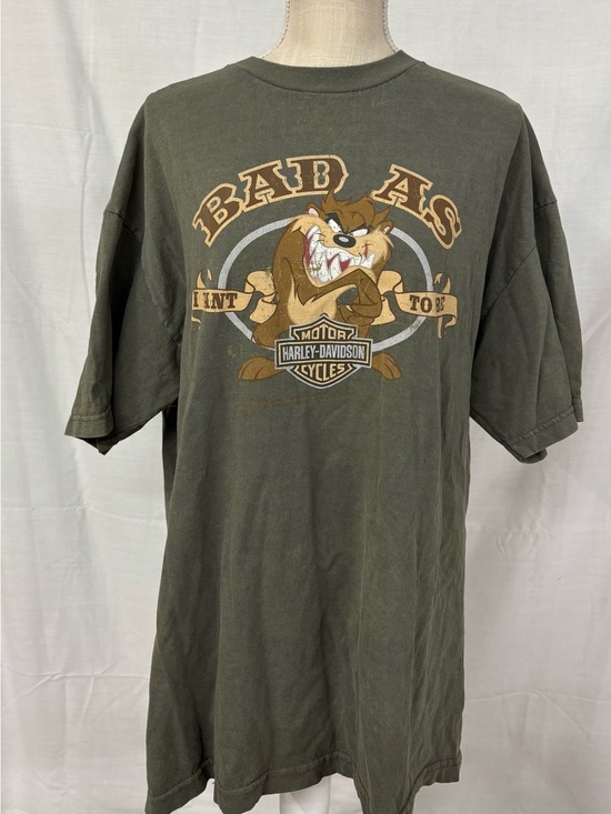 Harley-Davidson Other - Harley-Davidson Looney Tunes Taz Stratman TShirt XL Delano, MN 2 Side Y2k
